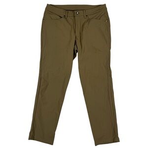 Lululemon ABC Chino Stretch Slim Fit Comfort Pants Tan Brown Mens 32x26 Casual